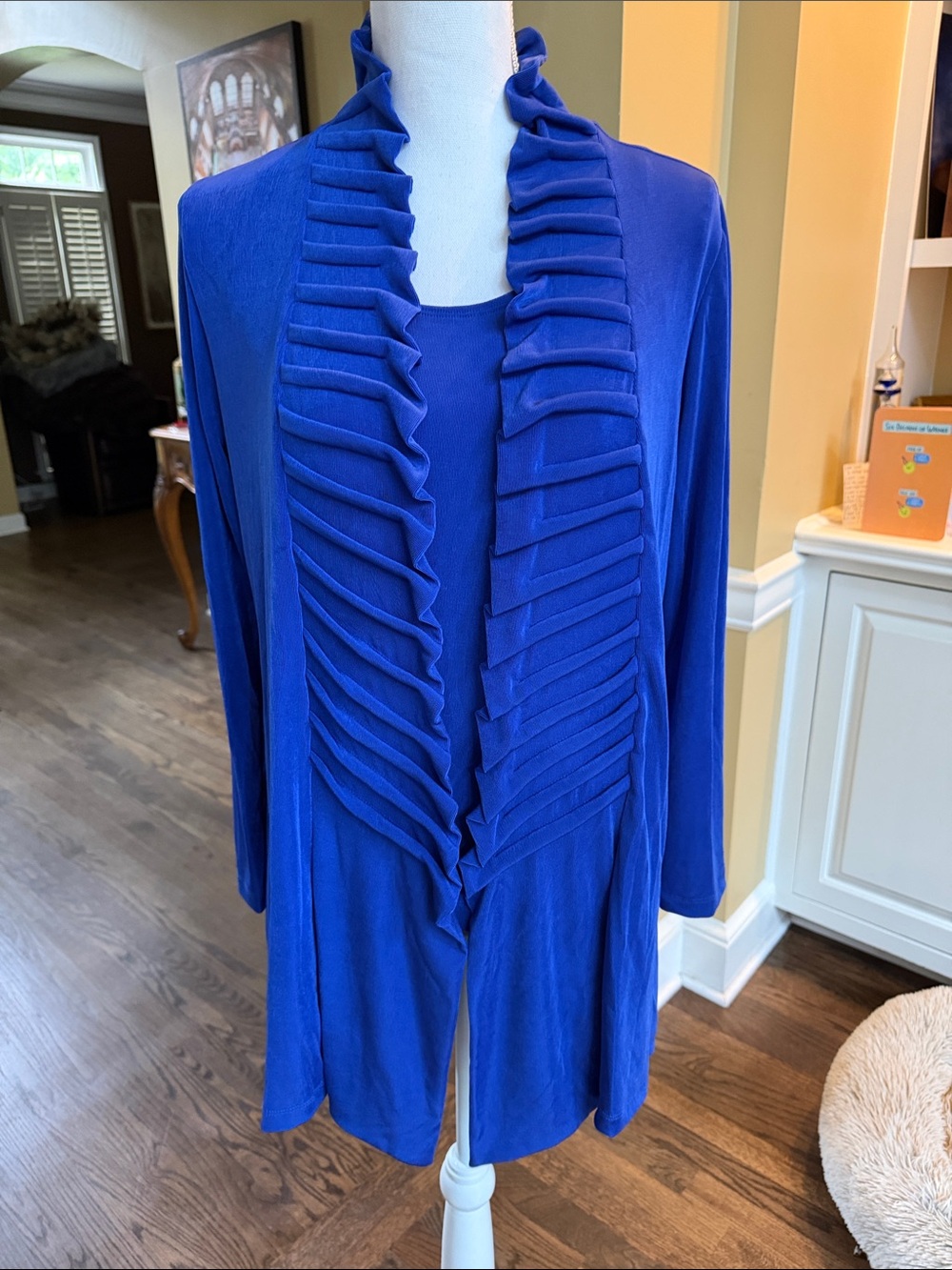 Stunning Traveler’s By Chico Royal Blue 2-Piece Set - Cardigan w/Tank - LIKE NEW